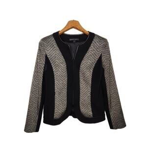 Lafayette 148 New York Black and Gray Blazer